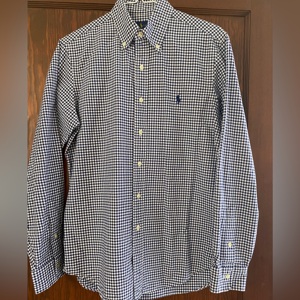 Polo by Ralph Lauren Oxford. Men’s Small. Excellent condition. Blue/white check